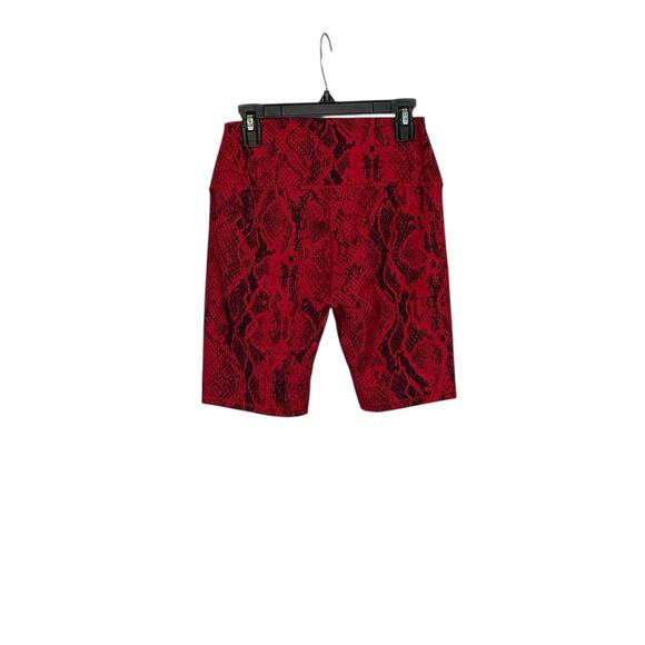 Alo red python snake print high waist Vapor Biker Shorts size small - Picture 6 of 6